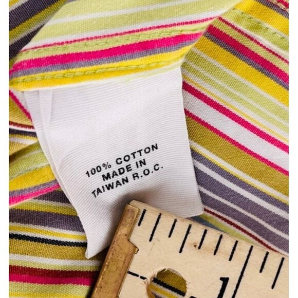 Express Mens Button-Up Shirt Express L Cotton Multicolor Premium Woven Cloth - Picture 3 of 5